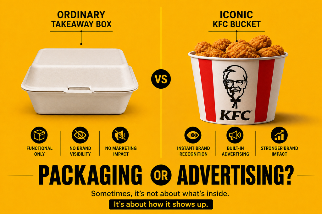 KFC Packaging vs Advertising